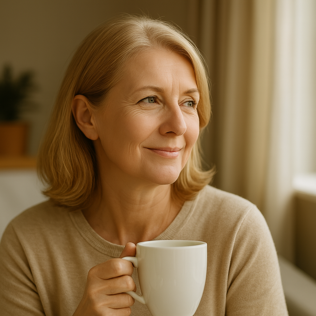 woman continuing her daily routine with Audifort supplement