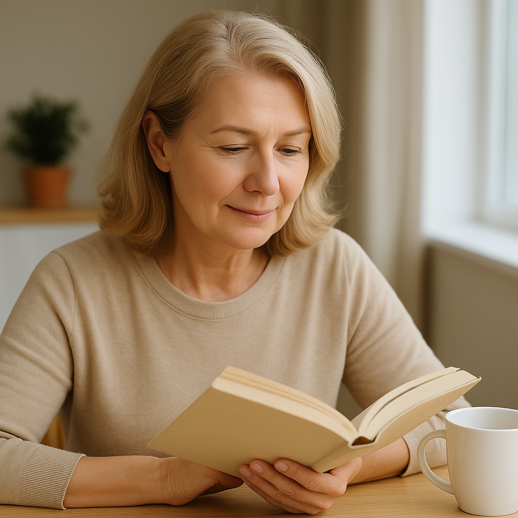 woman learning about how natural supplements support hearing health